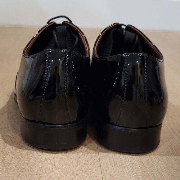 NWOB Ted Baker Men's Ogilvie Oxford in Black Patent Leather Size 10 - Picture 14 of 14